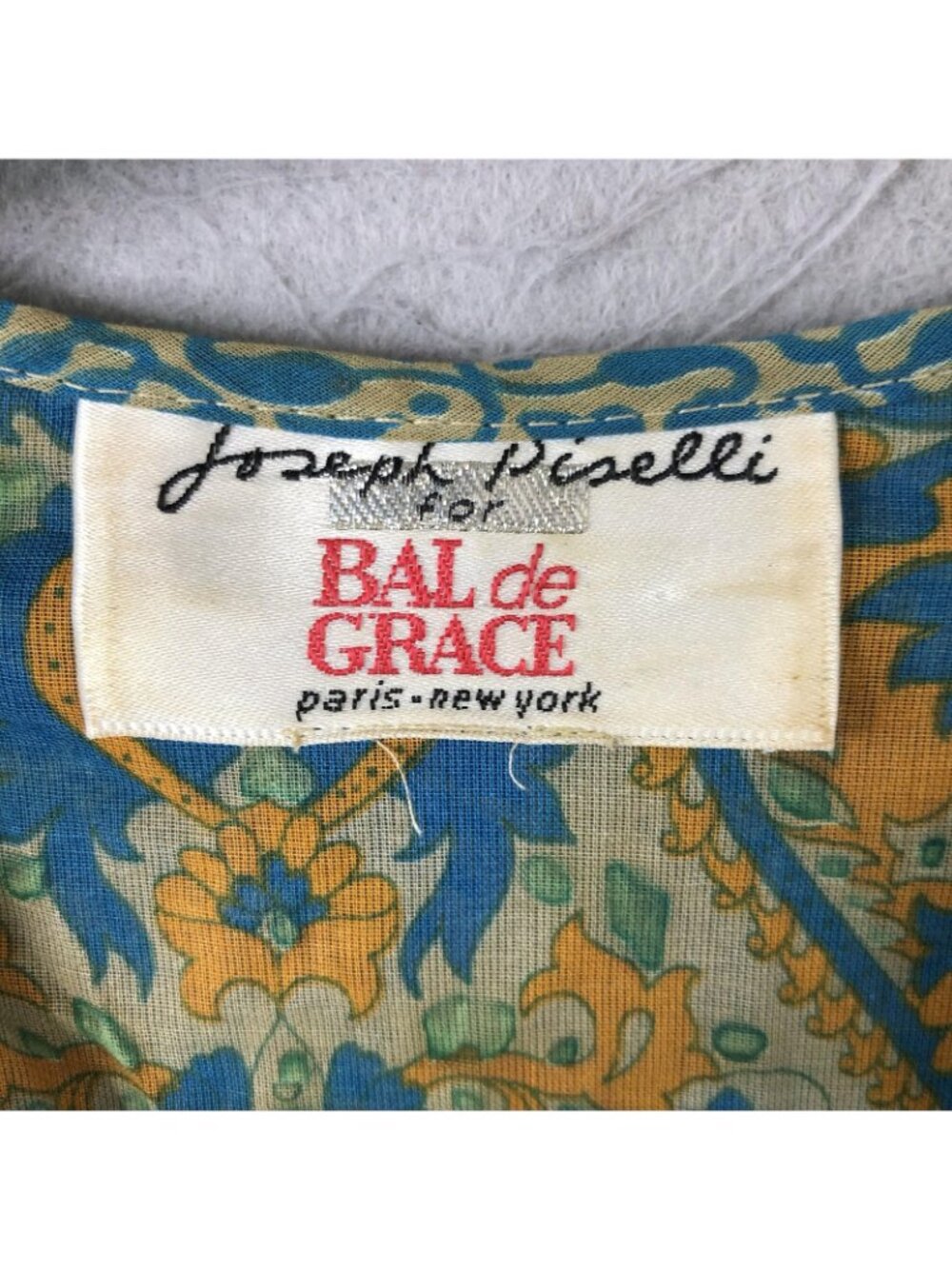 Vintage Fairy Grunge Top Womens S Blue Paisley Coin Trim Boho Festival Statement - Picture 5 of 16